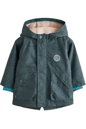Next Kurzmantel Wasserfester Mantel mit Fleece-Futter (1-tlg) grau 86-92 (1,5-2 J.)