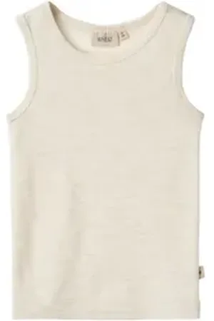 WHEAT Tanktop Wool Singlet Iggy aus reiner Merinowolle beige 110