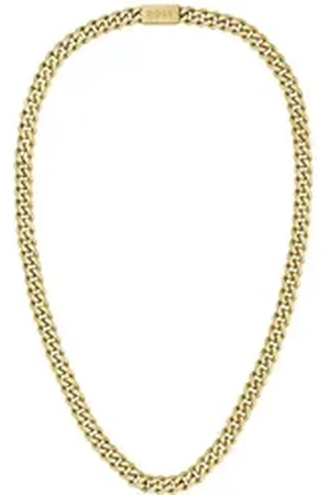 HUGO BOSS Kette ohne Anhänger Schmuck Edelstahl Halsschmuck Panzerkette CHAIN FOR HIM gelb|goldfarben