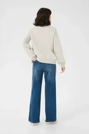Kaffe Fleecepullover Sweatshirt KAandrea grau L