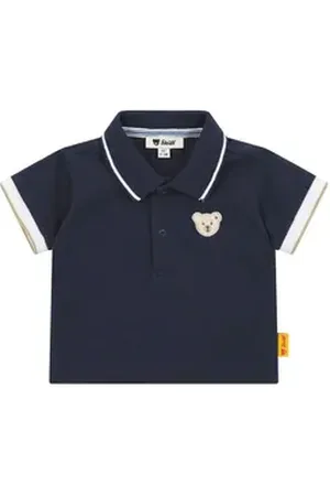 Steiff Poloshirt Poloshirt kurzarm Sharky blau 74
