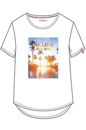 Frieda & Freddies Print-Shirt `FOLLOW THE SUN` weiß 38