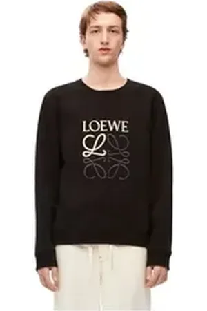 Loewe Rundhalspullover Anagram Sweatshirt Schwarz Herren schwarz S