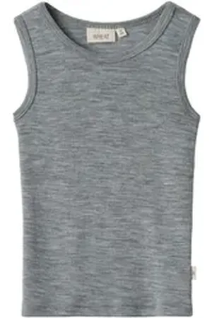 WHEAT Tanktop Wool Singlet Iggy aus reiner Merinowolle grau 140