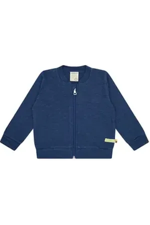 loud + proud Collegejacke aus strukturiertem Slub Jersey Biobaumwolle GOTS blau 110/116