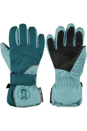 TROLLKIDS Skihandschuhe Troll Wasserdicht blau|grün 4,5; 7-8 Years
