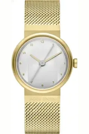 Jacob Jensen Quarzuhr Damen Armbanduhr NEW LINE 793 goldfarbend D. 29 mm goldfarben