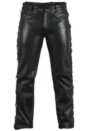 MDM Lederhose Herren Schnur Lederhose in schwarz W38