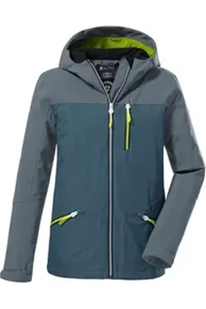 Killtec Sommerjacke Jungen Funktionsjacke mit Kapuze KOS 64 BYS blau|grau 128