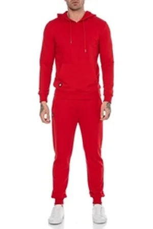 Redbridge Jogginganzug für Herren – Ideal für Freizeit und Sport (2-tlg), Premium Qualität rot XXL