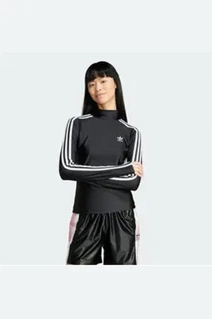 adidas Originals Langarmshirt ADICOLOR 3-STREIFEN TURTLENECK LONGSLEEVE schwarz 2XS