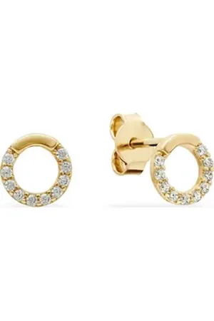FAVS Paar Ohrstecker Damen-Ohrstecker 585er Gelbgold 20 Zirkonia gelb