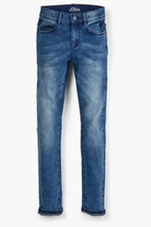 QS by s.Oliver 5-Pocket-Jeans Jeans Skinny Seattle / Slim Fit / Mid Rise / Skinny Leg Waschung blau 140/SLIM