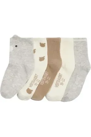Vertbaudet Socken 5er-Pack Baby Socken Bär 5er-Pack weiß 19/22