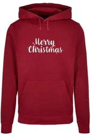 Merchcode Kapuzensweatshirt Herren Merry Christmas Lights Basic Hoody (1-tlg) rot S