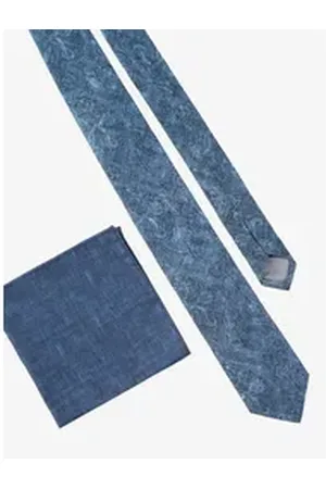 Cinque Krawatte (Set) mit eleganter Paisley-Optik blau