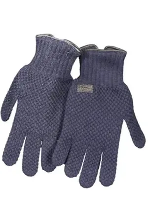 HARMONT&BLAINE Strickhandschuhe Elegante Herren-Handschuhe in Blau mit dezentem Logo-Design XL