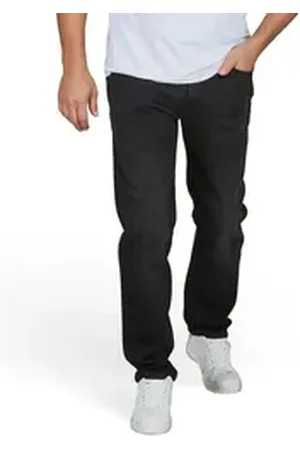 JACK & JONES Straight-Jeans Herren Jeanshose JJICLARK Straight Fit Denim Hose mit Stretch schwarz 34W / 32L