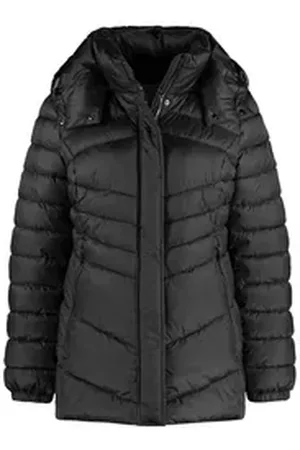 Gerry Weber Steppmantel Damensteppjacke mit abnehmbarer Kapuze (450229-31140) schwarz 44