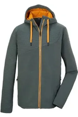 Killtec Strickjacke KOS 123 MN FLX JCKT Herren Powerstretchjacke mit Kapuze, hoher Tragekomfort grün M