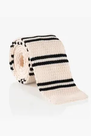 Cinque Krawatte (1-St) mit zeitlosem Streifenmuster beige