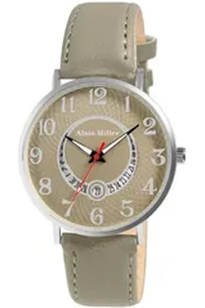 Alain Miller Quarzuhr 2900259 Alian Miller Herrenuhr mit Band aus Lederimitat, schwarz