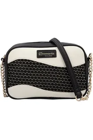 Remonte Umhängetasche, Damen-Mini-Bag, Schultertasche, Umhängeriemen mit Kette schwarz