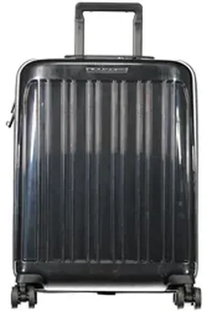 Piquadro Businesstasche, Kleiner Herren-Trolley Schwarz: Leichter 40L Koffer mit Zahlenschloss