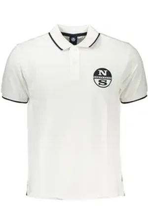 North Sails Poloshirt Herren Kurzarm-Poloshirt Weiß mit Kontrastdetails L