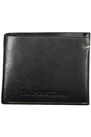 La Martina Geldbörse, Elegante Herren-Geldbörse in Schwarz mit Karten- und Münzfach
