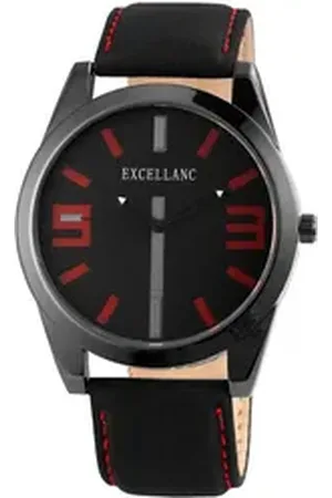 Akzent Quarzuhr EX0291 Excellanc Herrenuhr mit Band aus Lederimitat, Herrenuhr Lederimitat