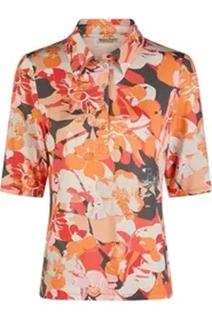 Barbara Lebek Poloshirt T-Shirts grau|rosa 42