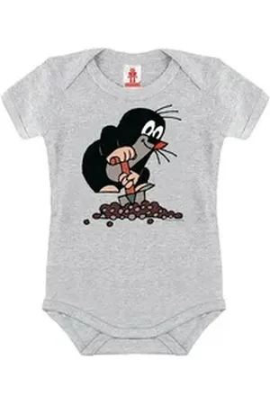 LOGOSHIRT Body Der kleine Maulwurf mit lizenziertem Print grau 86/92