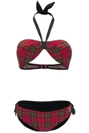 Beco Beermann Balconette-Bikini Scottish Glam (2-St) mit coolem Karo-Design im Rockabilly-Style rot|schwarz 34