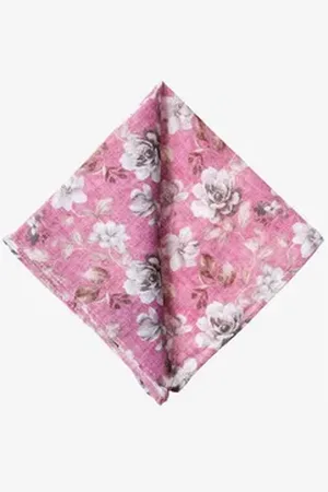 Carlo Monti Einstecktuch, (1-St), mit Hingucker-Blumenprint rosa