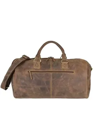 Greenburry Reisetasche Vintage, Leder, Sporttasche, Weekender braun