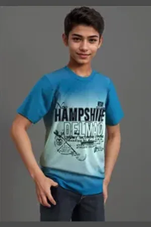 DELMAO T-Shirt Farbverlaufshirt, Batik-Optik, jedes Shirt fällt einzigartig aus grün 128/134