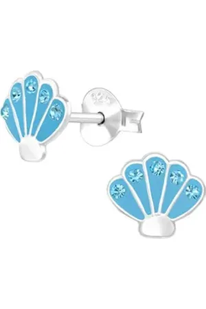 Monkimau Ohrring-Set Muschel Kinder Ohrringe 925 Silber Geschenk, Hypoallergen