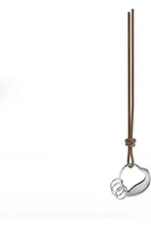 Georg Jensen Schlüsselanhänger Heart braun|silberfarben