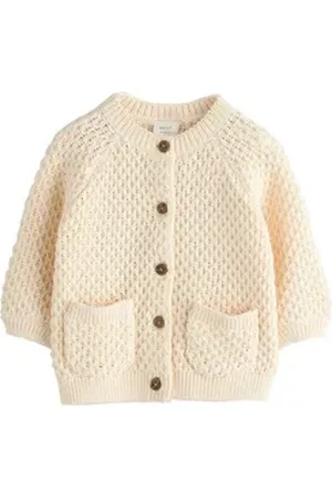 Next Strickjacke Baby-Strickjacke mit Knopfverschluss "Smile" (1-tlg) beige 74-80 (9-12 Mon,)