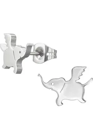 Monkimau Ohrring-Set Elefant Kinder Ohrringe Chirurgenstahl Mädchen Geschenk, Hypoallergen