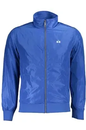 La Martina Outdoorjacke Herrenjacke Blau: Stilvolle Langarmjacke mit Stickerei & Reißverschlu M
