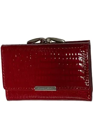 Jennifer Jones Mini Geldbörse Damen-Geldbeutel-Mini-Kroko-Design rot