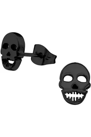 Monkimau Ohrring-Set Totenkopf Kinder Ohrringe Chirurgenstahl Mädchen Geschenk, Hypoallergen