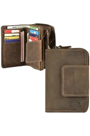 Greenburry Geldbörse Vintage, Damenbörse, Lederbörse, Portemonnaie braun