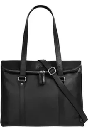 Sansibar Shopper, echt Leder schwarz