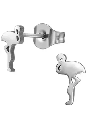 Monkimau Ohrring-Set Flamingo Kinder Ohrringe Chirurgenstahl Mädchen Geschenk, Hypoallergen