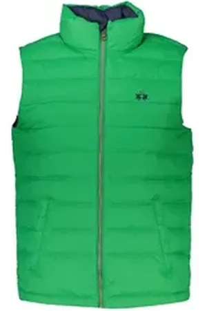 La Martina Outdoorjacke Stylisches Herrenhemd grün ärmellos - Taschen & Stickerei XL