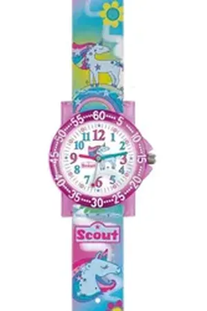 Scout Quarzuhr Unicorn Mädchenuhr aus Kunststoff und Textil von rosa