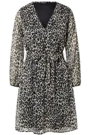 ONLY Midikleid ONLCera (1-tlg) Drapiert/gerafft beige|grau|schwarz XXS